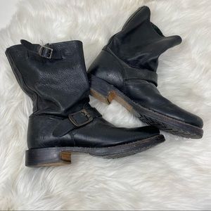 Frye Black Harness Ankle Boots 7
